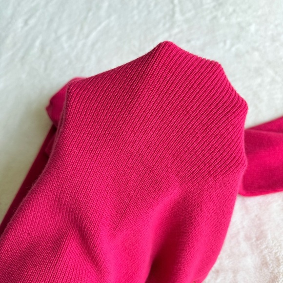 Sezane Merino Wool Cotton Pink Crewneck Long Sleeve Sweater M - Picture 9 of 12